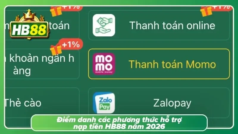Tổng hợp 3 phương thức nạp tiền HB88 cốt lõi